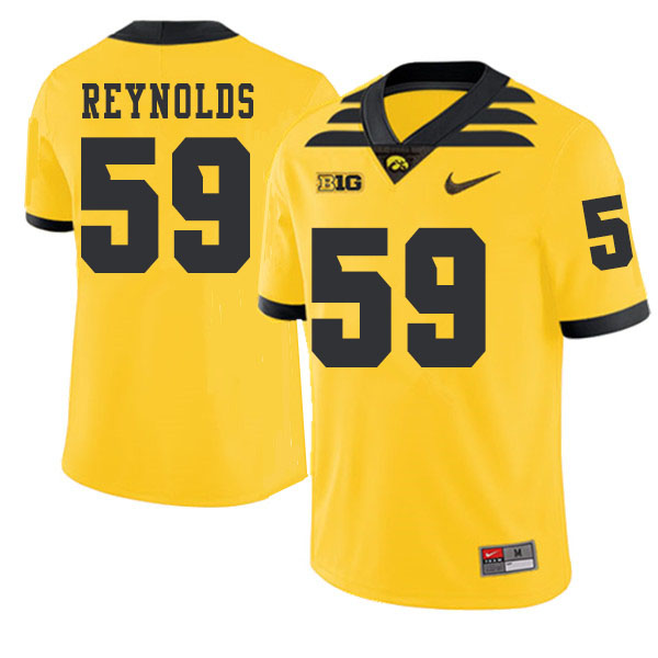 2019 Men #59 Ross Reynolds Iowa Hawkeyes College Football Alternate Jerseys Sale-Gold
